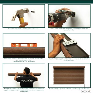 Foto 5 | Foto 5 | Decoking Persiana Para Ventana Sheer Elegance Enrollable Horizontal 200cm Ancho X 240cm Alto Hecha En México Chocolate