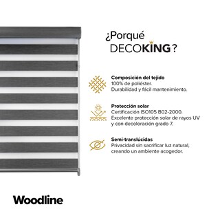 Foto 7 | Foto 7 | Persiana para Ventana DecoKing Enrollable Horizontal Caqui 140 x 180 cm