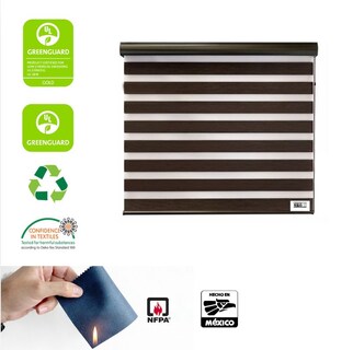 Foto 2 | Foto 2 | Persiana Marais Enrollable Black Wood Duo Woodline 100 x 140 cm