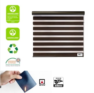 Foto 2 | Foto 2 | Persiana Marais Enrollable Black Wood Duo Woodline 120 x 180 cm