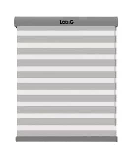 Foto 1 | Foto 1 | Persiana Doble Capa Con Diseño De Cebra Enrollable 100x200cm Gris Con Blanco