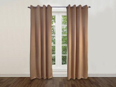 Foto 1 | Foto 1 | Cortina Energy Saver Gold Satín Argollas Set 276x235 Dormireal