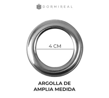 Foto 5 | Foto 6 | Cortina Energy Saver Gold Satín Argollas Set 276x235 Dormireal