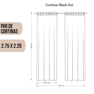 Foto 5 | Foto 5 | Cortinas Black Out Aquila Lisa color Gris con Argollas