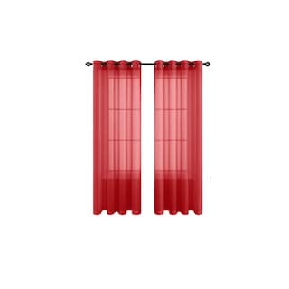 Foto 1 | Foto 1 | Set de Cortinas Traslúcidas B.Kind & Beyond 2.14 x 1.30 color Rojo