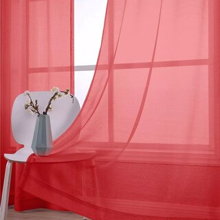 Foto 4 | Foto 4 | Set de Cortinas Traslúcidas B.Kind & Beyond 2.14 x 1.30 color Rojo