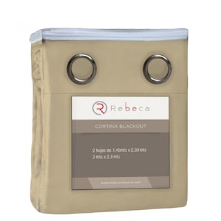 Foto 1 | Foto 1 | Par de Cortinas Rebeca Blackout color Beige Premium