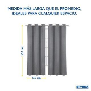 Foto 7 | Foto 7 | Cortinas Blackout Styrka Con Aislamiento Térmico 1.32 X 2.13m color Gris