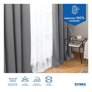 Foto 8 | Foto 8 | Cortinas Blackout Styrka Con Aislamiento Térmico 1.32 X 2.13m color Gris