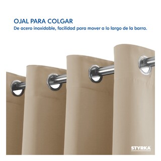 Foto 5 | Foto 5 | Cortinas Blackout Styrka Con Aislamiento Térmico 1.32 X 2.13m color Beige