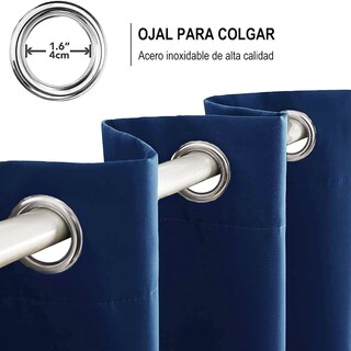 Foto 2 | Foto 2 | Cortinas Blackout Para Bloquear Luz Y Ruido Azul Marino Kyuden Home