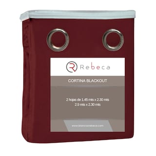 Foto 4 | Foto 4 | Cortina Blackout Rebeca -2 Paneles Calidad Premium 95% Oscuridad -290 X 230 Cm – Vino