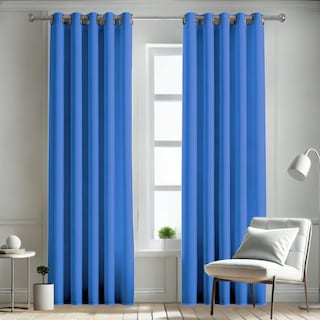 Foto 1 | Foto 1 | Cortina Blackout Rebeca -2 Paneles Calidad Premium 95% Oscuridad -290 X 230 Cm – Azul Celeste