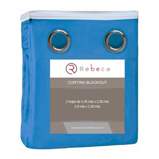 Foto 5 | Foto 5 | Cortina Blackout Rebeca -2 Paneles Calidad Premium 95% Oscuridad -290 X 230 Cm – Azul Celeste