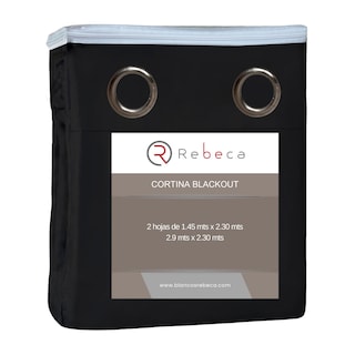 Foto 5 | Foto 5 | Cortina Blackout Rebeca -2 Paneles Calidad Premium 95% Oscuridad -290 X 230 Cm – Negro