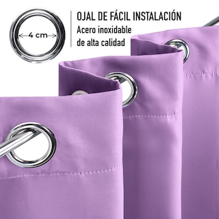 Foto 3 | Foto 3 | Cortinas Blackout Para Bloquear Luz Y Ruido Lila Kyuden Home