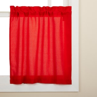Foto 1 | Foto 1 | Tratamiento Para Cortinas Sweet Home Collection Ribcord, 36 Cm, Color Rojo - Venta Internacional.
