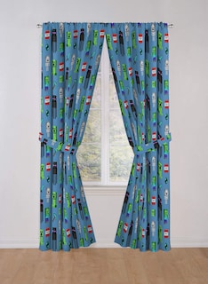 Foto 6 | Foto 6 | Set De Cortinas Jay Franco Minecraft Monster Hunters Kids Blue - Venta Internacional.