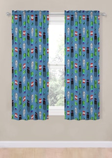 Foto 2 | Foto 2 | Set De Cortinas Jay Franco Minecraft Monster Hunters Blue 160 Cm - Venta Internacional.