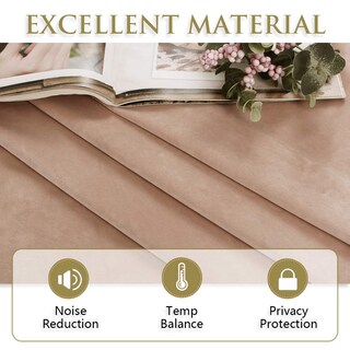Foto 7 | Foto 7 | Cortinas Stangh De Terciopelo Rubor Beige, 183 Cm De Longitud, Con Bloqueo De Luz - Venta Internacional.