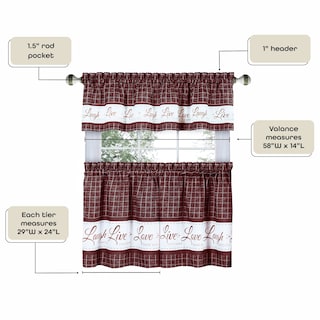 Foto 5 | Foto 5 | Set De Cortinas Para Ventana Achim Home Decor Live Love Laugh - Venta Internacional.