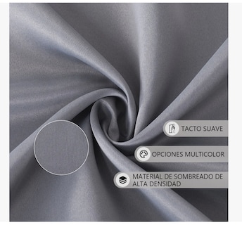 Foto 5 | Foto 5 | Cortina Black Boxk 280 x 220 cm Plateada