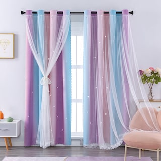 Foto 1 | Foto 1 | Cortinas Xidi Con Diseño De Princesa Unicornio Para Dormitorio De Niñas - Venta Internacional.