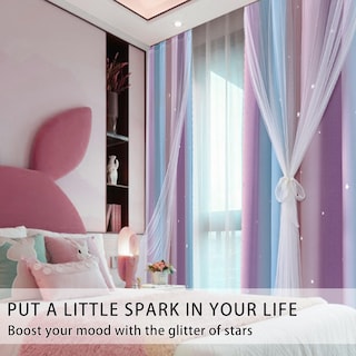 Foto 2 | Foto 2 | Cortinas Xidi Con Diseño De Princesa Unicornio Para Dormitorio De Niñas - Venta Internacional.