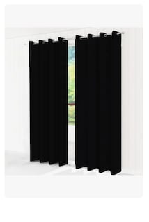 Foto 1 | Foto 1 | Cortinas Con Aros 3.00 X 2.30 M Jgo 2 Pzas Color Negro