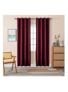 Foto 2 | Foto 2 | Cortinas Para Recamara Sala Premium 270x215cm 2 Paneles Aislamiento Térmico Y Reducción De Ruido Tela Impermeable Verde Bordó