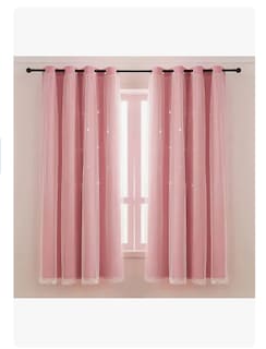 Foto 4 | Foto 4 | Cortina Estrellas Blackout 132 Cm X 160 Cm 1 Unidad Color Rosa All Migh1