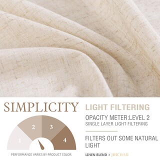 Foto 5 | Foto 5 | Cortinas De Cocina Jinchan De Lino Beige 36 Cm 2 Paneles - Venta Internacional.