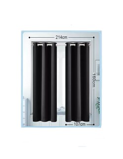 Foto 4 | Foto 4 | Cortinas Blackout Color Negro + Termo De Agua Güish
