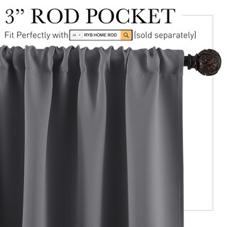 Foto 2 | Foto 2 | Juego de 2 Cortinas Cortas Ryb Home Gris 42 X 36 cm - Venta Internacional