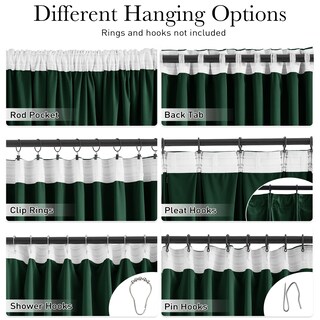Foto 4 | Foto 4 | Cortinas Stangh De Terciopelo Verde Oscuro Para Dormitorio, 104 X 274 Cm, 2 Unidades - Venta Internacional.
