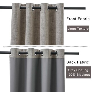 Foto 4 | Foto 4 | Cortinas De Ventana Cucraf 100% Opacas De Lino Sintético Para Dormitorio - Venta Internacional.