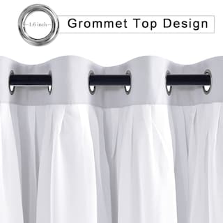 Foto 2 | Foto 2 | Cortinas Hiasan Blancas Grisáceas con Revestimiento Transparente - Venta Internacional