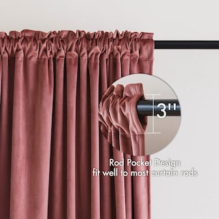 Foto 2 | Foto 2 | Cortinas Miulee de Terciopelo Rosa 274 cm - Venta Internacional