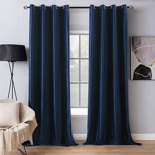 Foto 1 | Foto 1 | Cortinas Miulee Blackout Velvet 2 Paneles Azul Marino - Venta Internacional