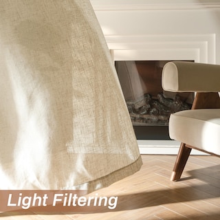 Foto 5 | Foto 5 | Cortinas Driftaway De Lino Natural, 254 Cm De Largo, Semitransparentes, 2 Paneles - Venta Internacional.