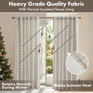 Foto 3 | Foto 3 | Cortina Madison Park Anaheim Cabin Plaid 50 X 108 Cm, Color Natural - Venta Internacional.