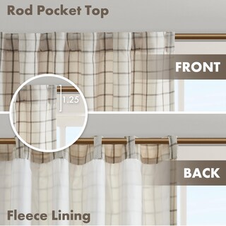Foto 4 | Foto 4 | Cortina Madison Park Anaheim Cabin Plaid 50 X 108 Cm, Color Natural - Venta Internacional.