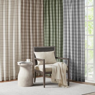 Foto 6 | Foto 6 | Cortina Madison Park Anaheim Cabin Plaid 50 X 108 Cm, Color Natural - Venta Internacional.