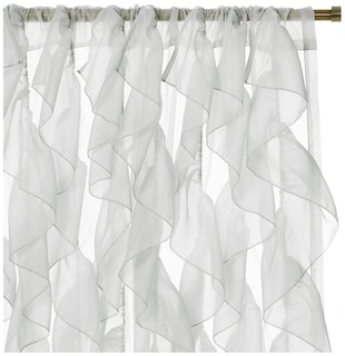 Foto 2 | Foto 2 | Cortinas De Gasa Transparente Con Volantes De La Colección Sweet Home, 160 X 130 Cm - Venta Internacional.