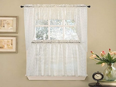 Foto 1 | Foto 1 | Cortinas De Cocina Sweet Home Collection Priscilla Lace Ivory - Venta Internacional.