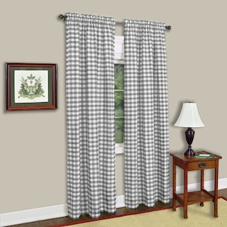 Foto 1 | Foto 1 | Panel De Cortina Sweet Home Collection Buffalo Check 84 Cm Gris - Venta Internacional.