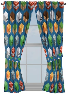 Foto 1 | Foto 1 | Set De Cortinas Jay Franco Minecraft Isométrico Azul 160x160 Cm - Venta Internacional.