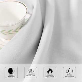 Foto 5 | Foto 5 | Cortinas Mysky Home, Color Blanco Grisáceo, 203 X 203 Cm, Para Dormitorio, X1 - Venta Internacional.