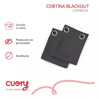 Foto 2 | Foto 2 | Cortina Blackout Premium 132 X 213 Gris 2 Paneles