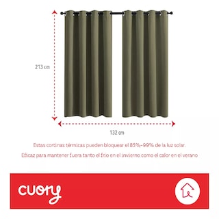 Foto 3 | Foto 3 | Cortina Blackout Premium 132 X 213 Caqui